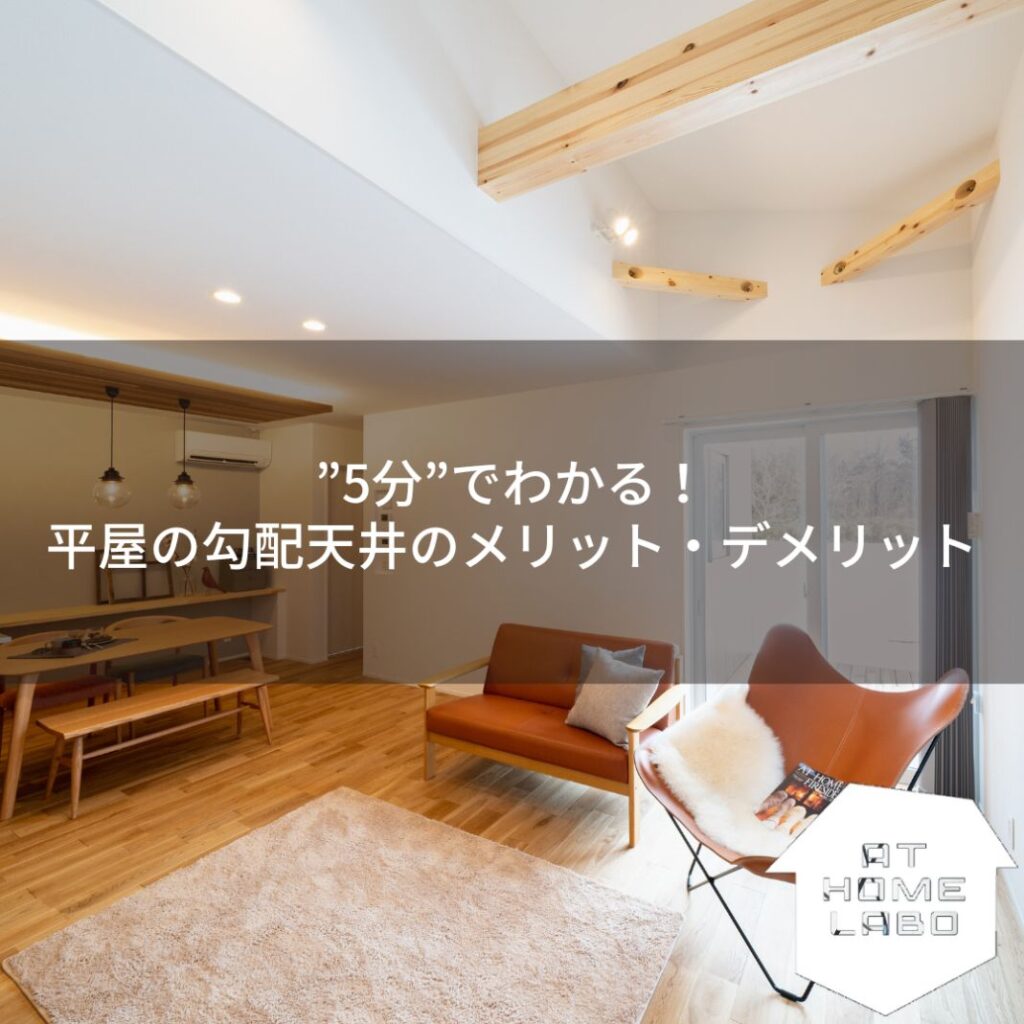 ”5分”でわかる！平屋の勾配天井のメリット・デメリット